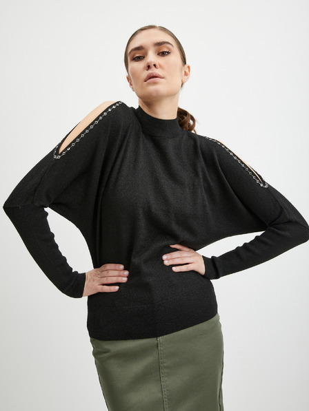Orsay Schwarze Damen Strickjacke mit Ausschnitten ORSAY