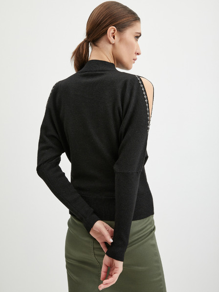 Orsay Schwarze Damen Strickjacke mit Ausschnitten ORSAY