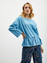 ZOOT.lab Hellblaues Damen-Sweatshirt in Übergröße mit Taillenzug ZOOT.lab Sash