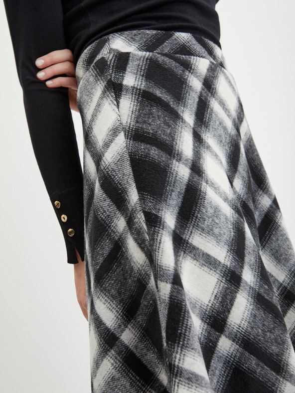 Orsay Schwarzer Damen-Karo-Rock ORSAY