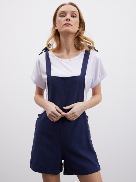 ZOOT.lab Dunkelblaue Damenshorts aus Leinen mit Lack ZOOT.lab Paulina