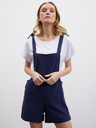 ZOOT.lab Dunkelblaue Damenshorts aus Leinen mit Lack ZOOT.lab Paulina