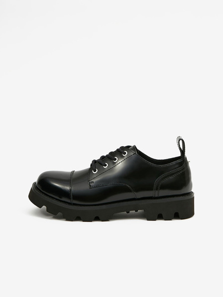 Diesel Schwarze, glänzende Diesel Halbstiefel für Herren