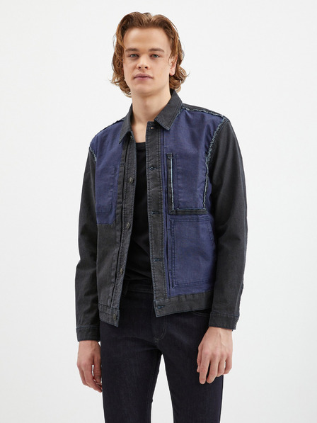 Diesel Diesel Giacca blau und grau Herren-Jeansjacke