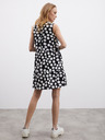 ZOOT.lab Weiß-schwarzes Damen-Polka-Dot-Rüschen-Kleid ZOOT.lab Petronella