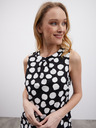 ZOOT.lab Weiß-schwarzes Damen-Polka-Dot-Rüschen-Kleid ZOOT.lab Petronella