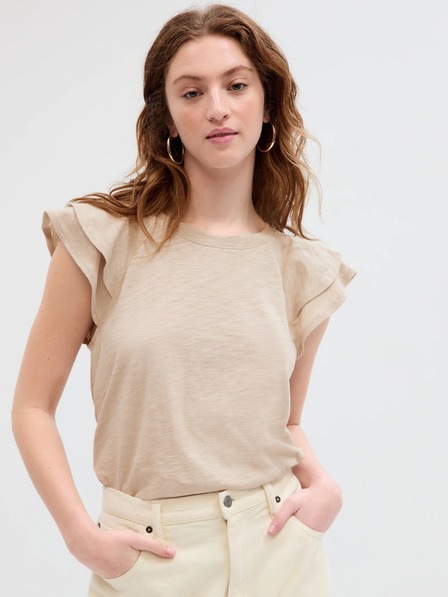 GAP T-Shirt mit Rüschenärmeln GAP