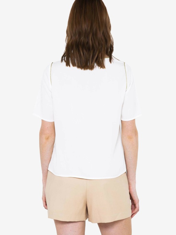 CAMAIEU Weiße Bluse mit Schlitzen CAMAIEU