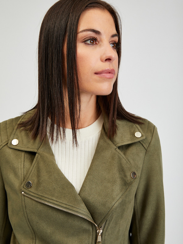 Orsay Khakifarbene Damenjacke aus Wildleder ORSAY Tina