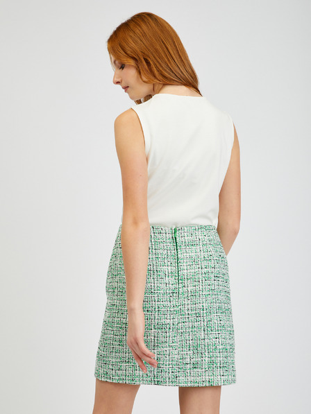 Orsay Grüner Damen-Tweed-Rock ORSAY