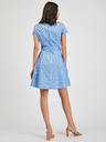 Orsay Blaue Damen-Punktekleid mit Gürtel ORSAY