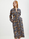 Vila Orange-blaues gemustertes Damen-Shirt-Kleid VILA Cikki