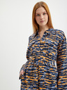 Vila Orange-blaues gemustertes Damen-Shirt-Kleid VILA Cikki