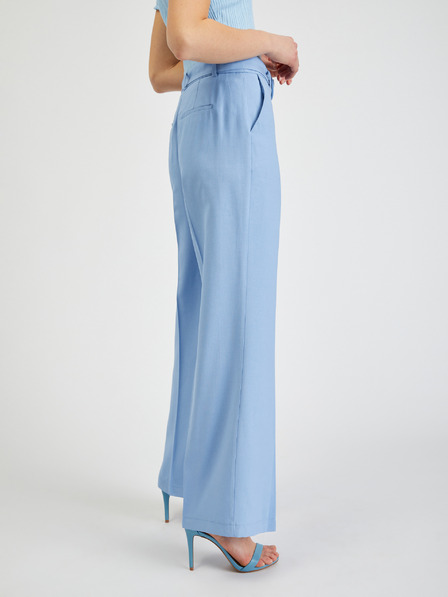 Orsay Hellblaue weite Damenhose mit Gürtel ORSAY