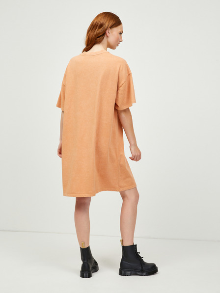 Pieces Orangefarbenes Basic-Kleid Pieces Taryn