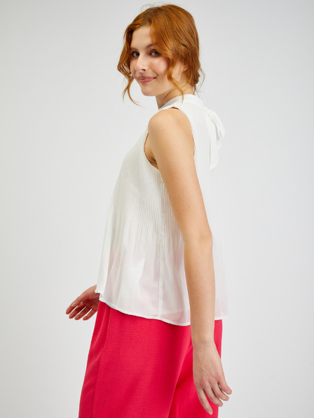 Orsay Weiße Damen-Faltenbluse ORSAY