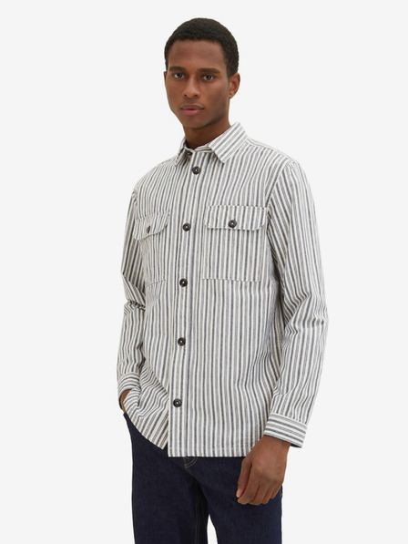 Tom Tailor Graues gestreiftes Herrenhemd von Tom Tailor