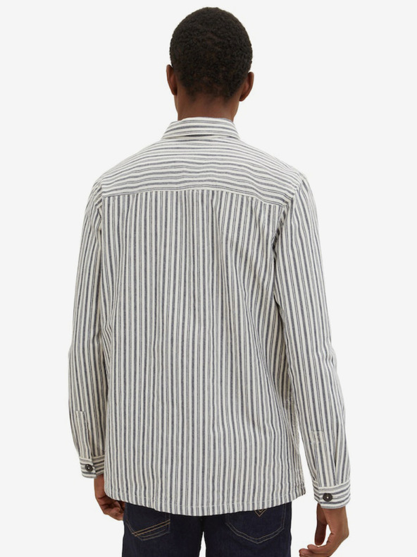 Tom Tailor Graues gestreiftes Herrenhemd von Tom Tailor