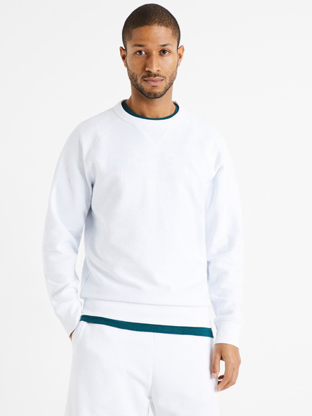 Celio Weißes Herren-Sweatshirt Celio Dereverse