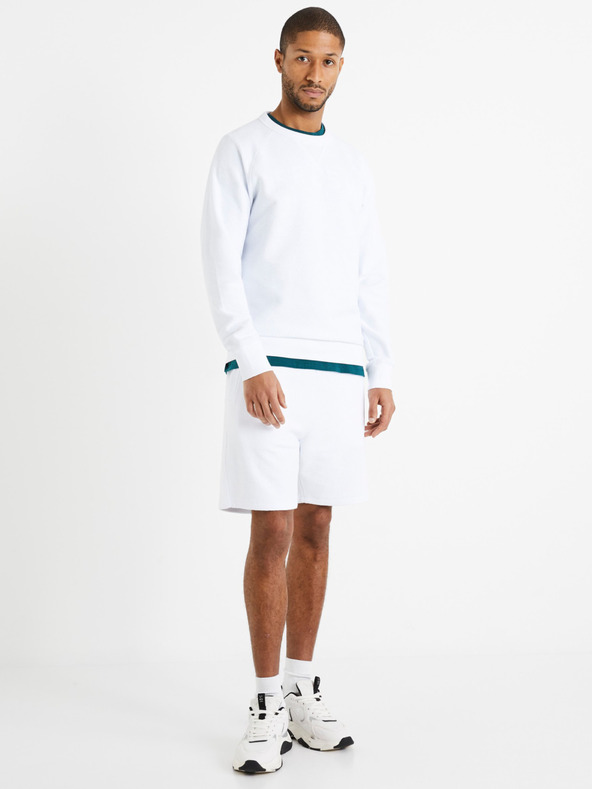 Celio Weißes Herren-Sweatshirt Celio Dereverse