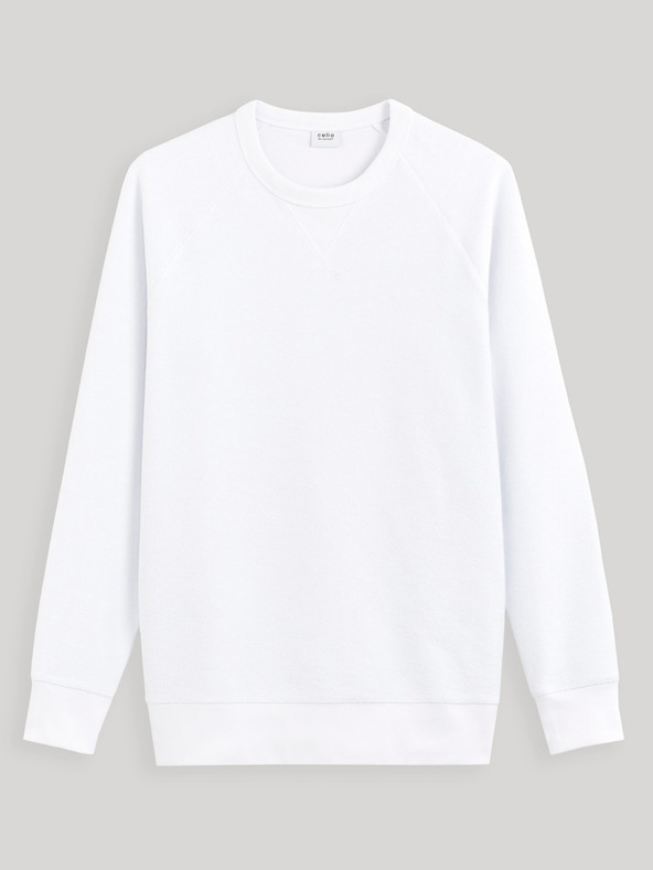 Celio Weißes Herren-Sweatshirt Celio Dereverse