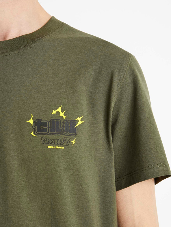 Celio Grünes Herren Baumwoll-T-Shirt Celio Dragon Ball Z