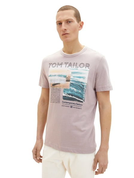 Tom Tailor Rosa Herren-T-Shirt Tom Tailor