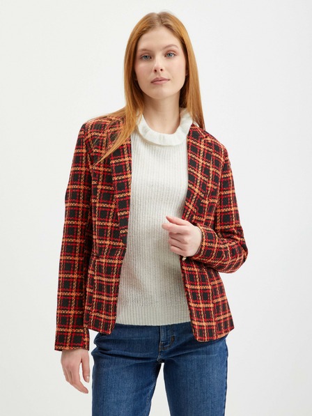 Orsay Schwarz-rot karierte Damenjacke ORSAY
