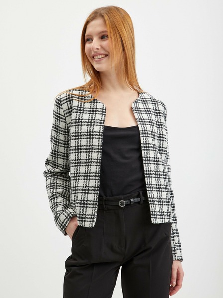 Orsay Schwarz-weiß karierte Damenjacke ORSAY