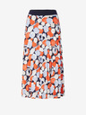 Tom Tailor Tom Tailor Blau-orangefarbener Damen-Falten-Midirock