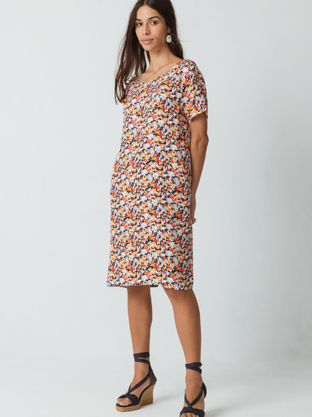 SKFK Orange Damen Blumenkleid SKFK Kai