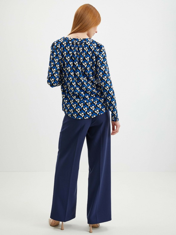 Orsay Blaue gemusterte Damenbluse ORSAY