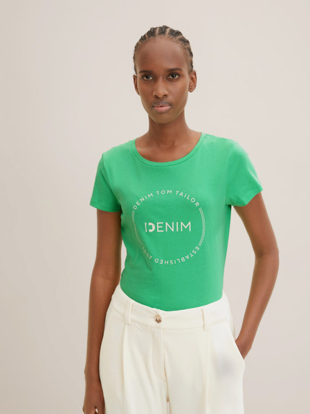 Tom Tailor Denim Hellgrünes Damen T-Shirt Tom Tailor Denim