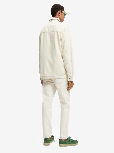 Scotch & Soda Cremefarbene Herren-Jeansjacke Scotch & Soda