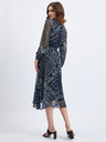 Orsay Dunkelblaues gemustertes Damen-Midikleid ORSAY