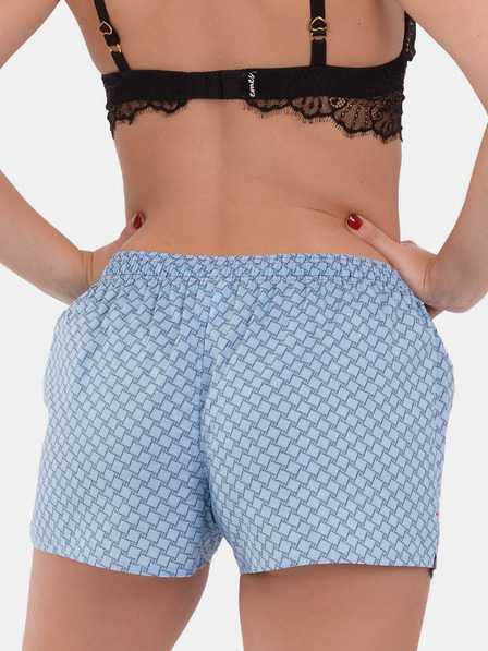 Emes Emes hellblau gemusterte Shorts