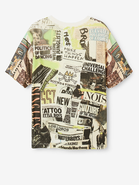 Desigual Desigual Negro Creme Jungen bedrucktes Shirt