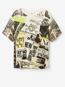 Desigual Desigual Negro Creme Jungen bedrucktes Shirt