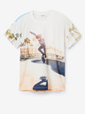 Desigual Weißes bedrucktes T-Shirt für Jungen Desigual Aqua