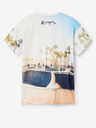Desigual Weißes bedrucktes T-Shirt für Jungen Desigual Aqua