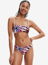 Desigual Weißer gemusterter Damen-Bikiniunterteil Desigual Playa I