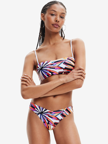 Desigual Weißer gemusterter Damen-Badeanzug Top Desigual Playa