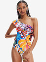 Desigual Weißer gemusterter Damen-Badeanzug Desigual Medewi