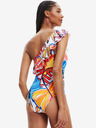Desigual Weißer gemusterter Damen-Badeanzug Desigual Medewi