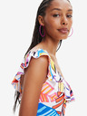 Desigual Weißer gemusterter Damen-Badeanzug Desigual Medewi