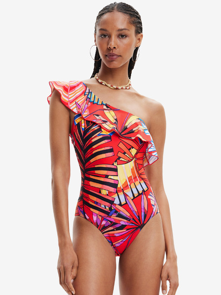 Desigual Rot Gemusterte Damen Badehose Desigual Medewi