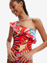 Desigual Rot Gemusterte Damen Badehose Desigual Medewi