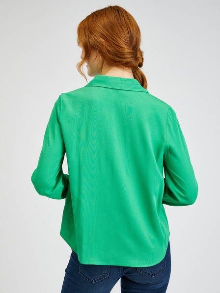 Orsay Grüne Damen-Satinbluse ORSAY