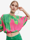 Desigual Grünes und rosa Desigual Garret Damen-Top