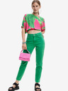 Desigual Grünes und rosa Desigual Garret Damen-Top